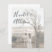 Budget Photo Wedding Uitnodiging (Voorkant / Achterkant)