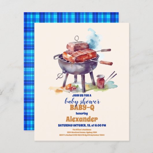 Budget Picknick Kleed Baby Q Baby Shower (Voorkant / Achterkant)