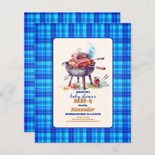 Budget picknickdoek Baby Q Baby shower (Voorkant / Achterkant)