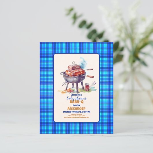 Budget picknickdoek Baby Q Baby shower (Staand voorkant)