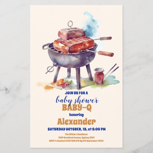 Budget picknickdoek Baby Q Baby shower Flyer (Voorkant)