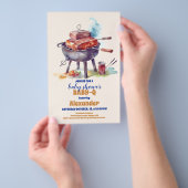 Budget picknickdoek Baby Q Baby shower Flyer (Hand)