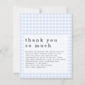 Budget Picnic Baby shower Blue Gingham Hartelijk d (Voorkant)