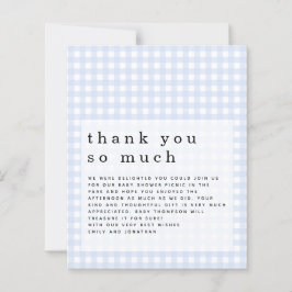 Budget Picnic Baby shower Blue Gingham Hartelijk d