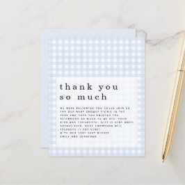 Budget Picnic Baby shower Blue Gingham Hartelijk d