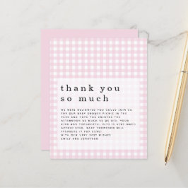 Budget Picnic Baby shower Pink Gingham Hartelijk d