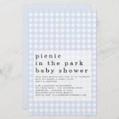 Budget Picnic Park Baby shower Blue Gingham (Voorkant / Achterkant)