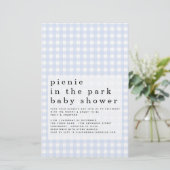 Budget Picnic Park Baby shower Blue Gingham (Staand voorkant)