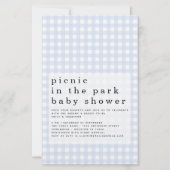 Budget Picnic Park Baby shower Blue Gingham (Voorkant)
