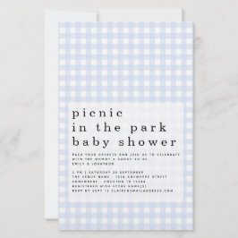 Budget Picnic Park Baby shower Blue Gingham
