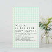 Budget Picnic Park Baby shower Green Gingham (Staand voorkant)