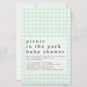 Budget Picnic Park Baby shower Green Gingham (Voorkant)