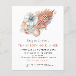 Budget Pie Pumpkin Thanksgiving Inbeluitnodiging