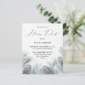 Budget Pine Cone & Snow Holiday Party (Staand voorkant)