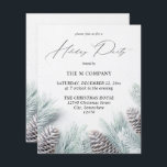 Budget Pine Cone & Snow Holiday Party<br><div class="desc">** SATIN PAPIER IS PAPIER THIN. UPGRADE HET PAPIER VOOR EEN THICKERPAPIER. HEEFT EEN OPTIE VOOR BEVELINGEN. *** Bespaar geld op uitnodigingen met deze kleinere uitnodiging die een optie voor enveloppen heeft. Bereid uw gasten voor op uw geweldige feest met de uitnodiging van deze Pine Cone & Snow Holiday Party....</div>