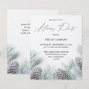 Budget Pine Cone & Snow Holiday Party