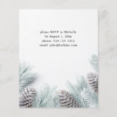 Budget Pine Cone & Snow Holiday Party Flyer (Achterkant)