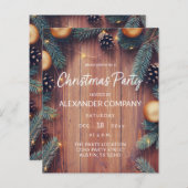 Budget Pine & Gold Ornament Rustige Kerstparty (Voorkant / Achterkant)
