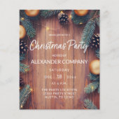 Budget Pine & Gold Ornament Rustige Kerstparty (Voorkant)