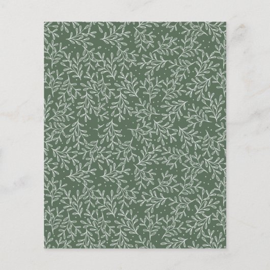 Budget Pine Holly Berry 100th Verjaardag Uitnodigi (Achterkant)