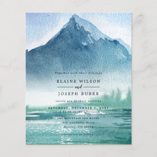 Budget Pine Mountains Lake Wedding (Voorkant)