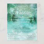 Budget Pine Tree Foto Winter Wonderland Wedding (Voorkant)