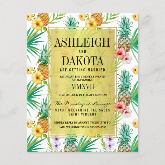 Budget Pineappel & Hibiscus Destination Wedding (Voorkant)