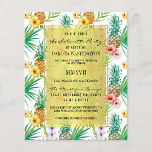 Budget Pineapple & Hibiscus Bachelorette Party
