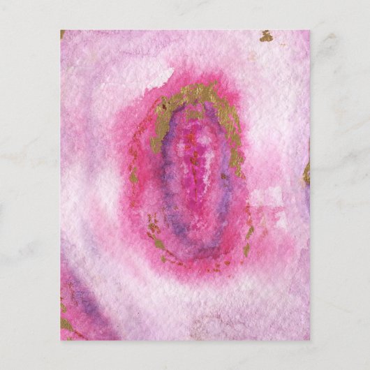 Budget Pink and Gold Agate Wedding Invitation (Achterkant)