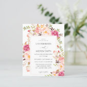 Budget Pink Blooming Blush Floral Wedding V3 (Staand voorkant)