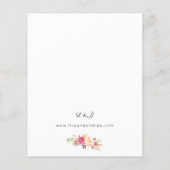 Budget Pink Blooming Blush Floral Wedding V3 (Achterkant)