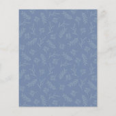 Budget Pink Blue Floral Baby shower Uitnodiging (Achterkant)