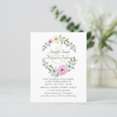 Budget Pink Blue Floral Wedding Ampersand (Staand voorkant)
