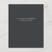 Budget Pink Blue Floral Wedding Ampersand (Achterkant)