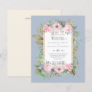 BUDGET Pink Blush Floral Sage Greenery Wedding