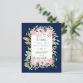 BUDGET Pink Blush Floral Sage Greenery Wedding (Staand voorkant)