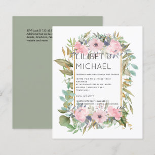 BUDGET Pink Blush Floral Sage Greenery Wedding