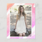 Budget Pink Blush Ombre Verrassing Sweet 16 Invite (Achterkant)