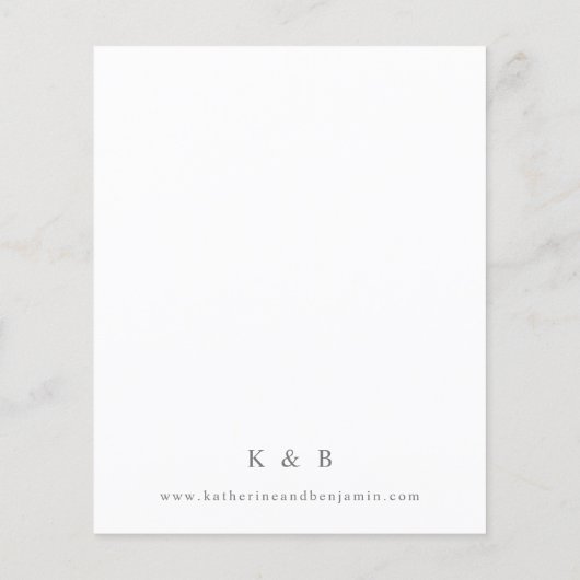 Budget Pink Boho Floral Wedding Flyer (Achterkant)