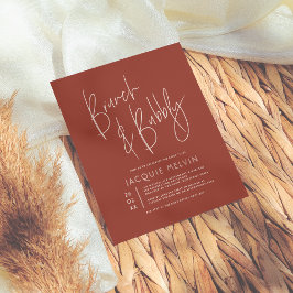 Budget Pink & Boho Rust Bridal Brunch & Bubble