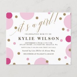 Budget Pink Confetti Girl Baby shower
