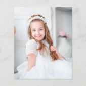 Budget Pink Cross Girl Foto Eerste Communie (Achterkant)