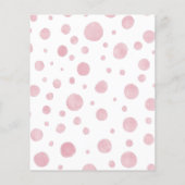 Budget Pink Elephant Girl Baby shower Uitnodiging (Achterkant)