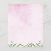 Budget Pink Elephant Girl Baby shower Uitnodiging (Achterkant)