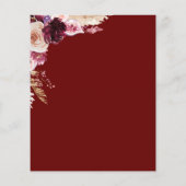 Budget Pink en Burgundy Baby shower İnvitation (Achterkant)