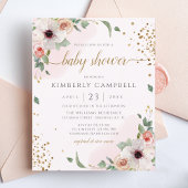 Budget Pink Floral Girl Baby shower