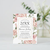 Budget Pink Floral Gradual Party Uitnodiging (Staand voorkant)