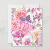 BUDGET Pink Floral Memorial Service (Achterkant)