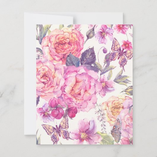 BUDGET Pink Floral Memorial Service (Achterkant)