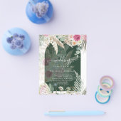 BUDGET Pink Floral Pampas Grass Wedding Flyer (Enkel)